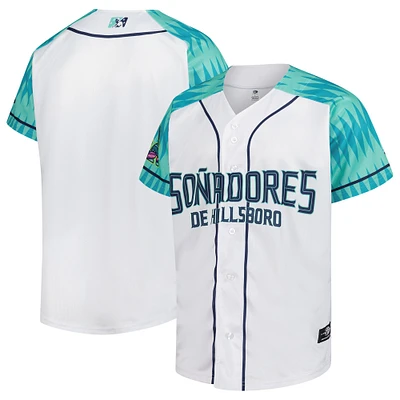 Men's White Hillsboro Hops Copa Replica Jersey