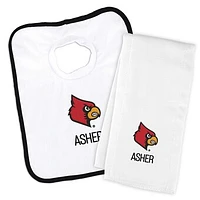 Newborn & Infant Louisville Cardinals Personalized Bib & Burp Cloth Set