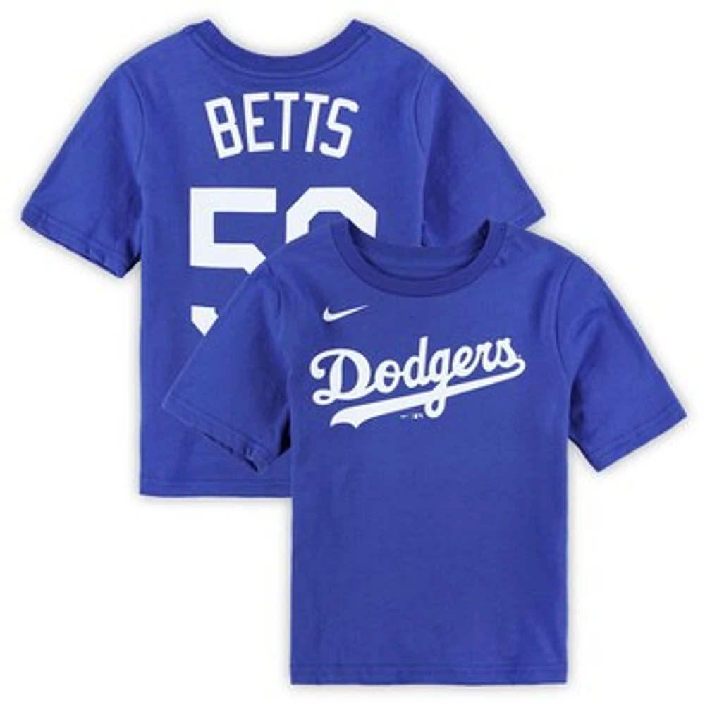 Preschool Nike Mookie Betts Royal Los Angeles Dodgers Name & Number T-Shirt