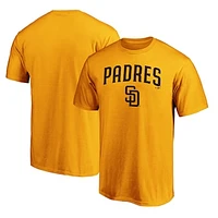 Men's Fanatics Gold San Diego Padres Team Logo Lockup T-Shirt
