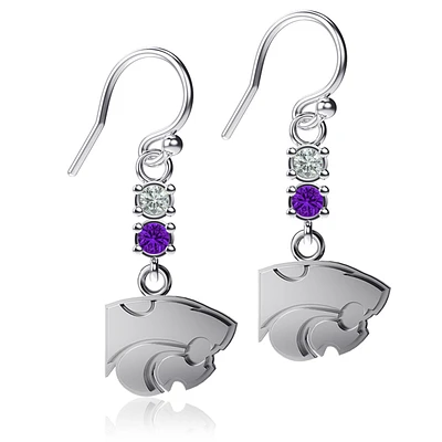 Dayna Designs Kansas State Wildcats Dangle Crystal Earrings