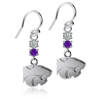 Dayna Designs Kansas State Wildcats Dangle Crystal Earrings