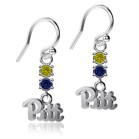 Dayna Designs Pitt Panthers Dangle Crystal Earrings