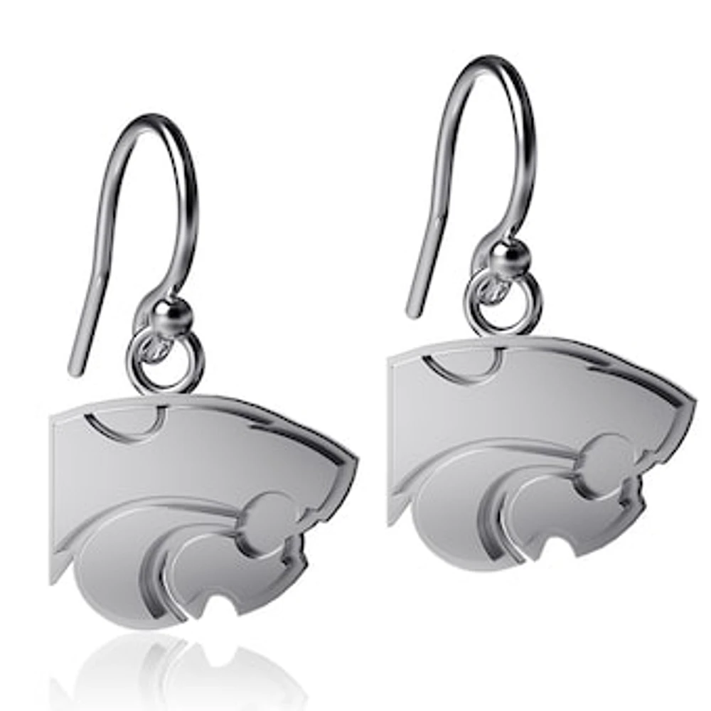 Women's Dayna Designs Kansas State Wildcats Silver Dangle Earrings