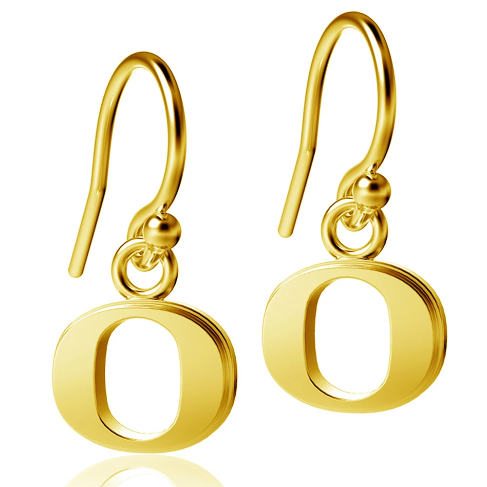 Women's Dayna Designs Oregon Ducks Gold Plated Dangle Earrings