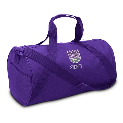 Youth Purple Sacramento Kings Personalized Duffel Bag