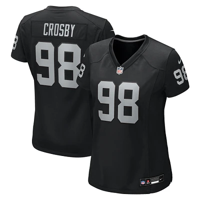 Women's Nike Maxx Crosby Black Las Vegas Raiders Jersey