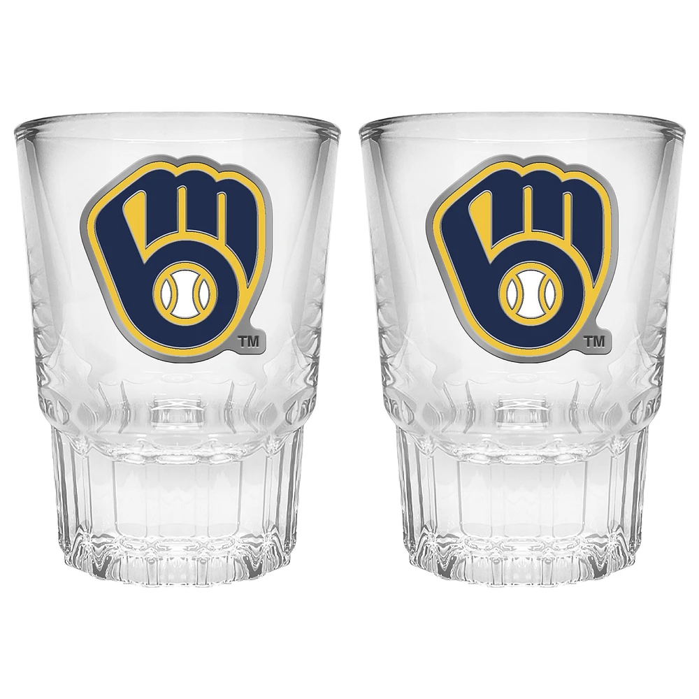 Milwaukee Brewers 2-Piece Prism Shot Glass Set