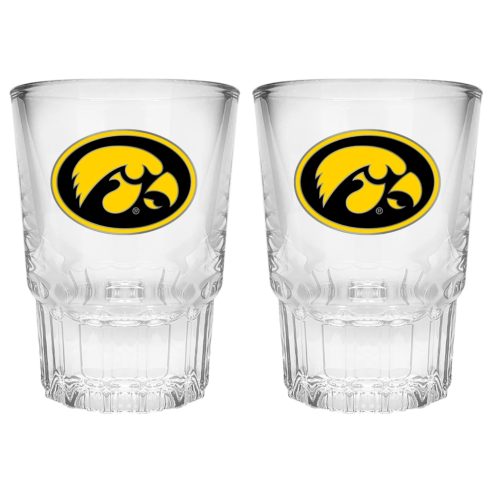 Iowa Hawkeyes 2-Piece Prism Shot Glass Set