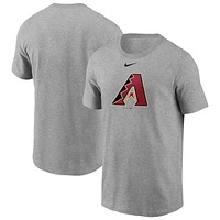 Men's Nike Gray Arizona Diamondbacks Large Logo T-Shirt