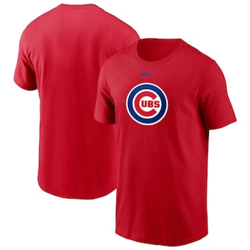 Men's Nike Red Chicago Cubs Large Logo T-Shirt