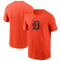 Men's Nike Orange Detroit Tigers Large Logo T-Shirt