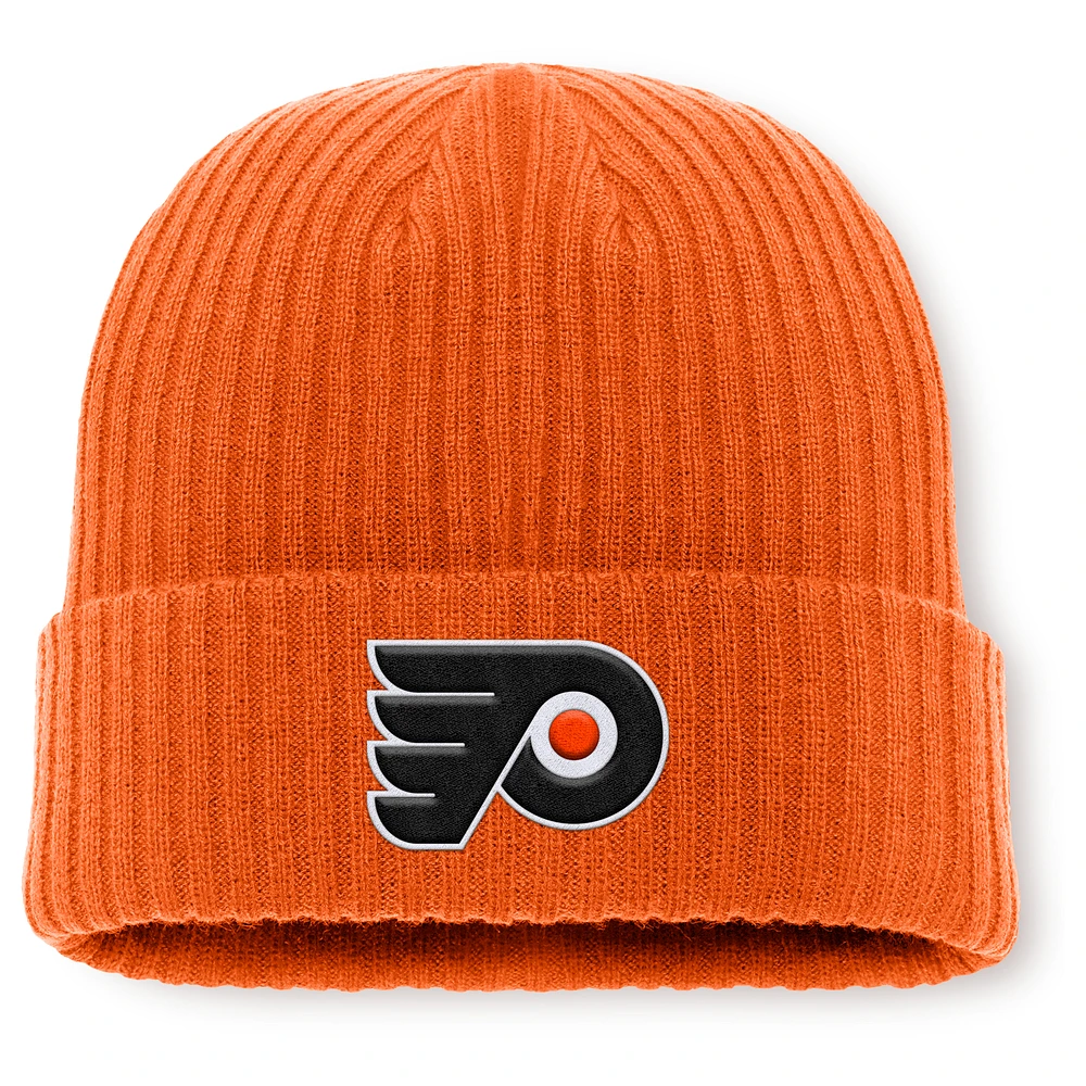 Men's Fanatics Orange Philadelphia Flyers Core Primary Logo Cuffed Knit Hat