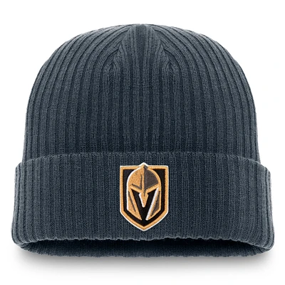 Men's Fanatics Charcoal Vegas Golden Knights Core Primary Logo Cuffed Knit Hat