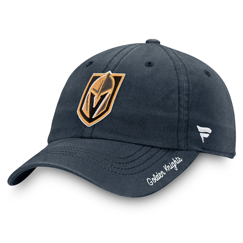 Women's Fanatics Charcoal Vegas Golden Knights Primary Logo Adjustable Hat