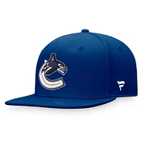 Men's Fanatics Blue Vancouver Canucks Core Primary Logo Fitted Hat