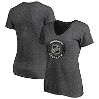 Women's Heather Gray NHL #WeSkateFor V-Neck T-Shirt