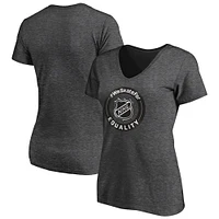 Women's Heather Gray NHL #WeSkateFor V-Neck T-Shirt