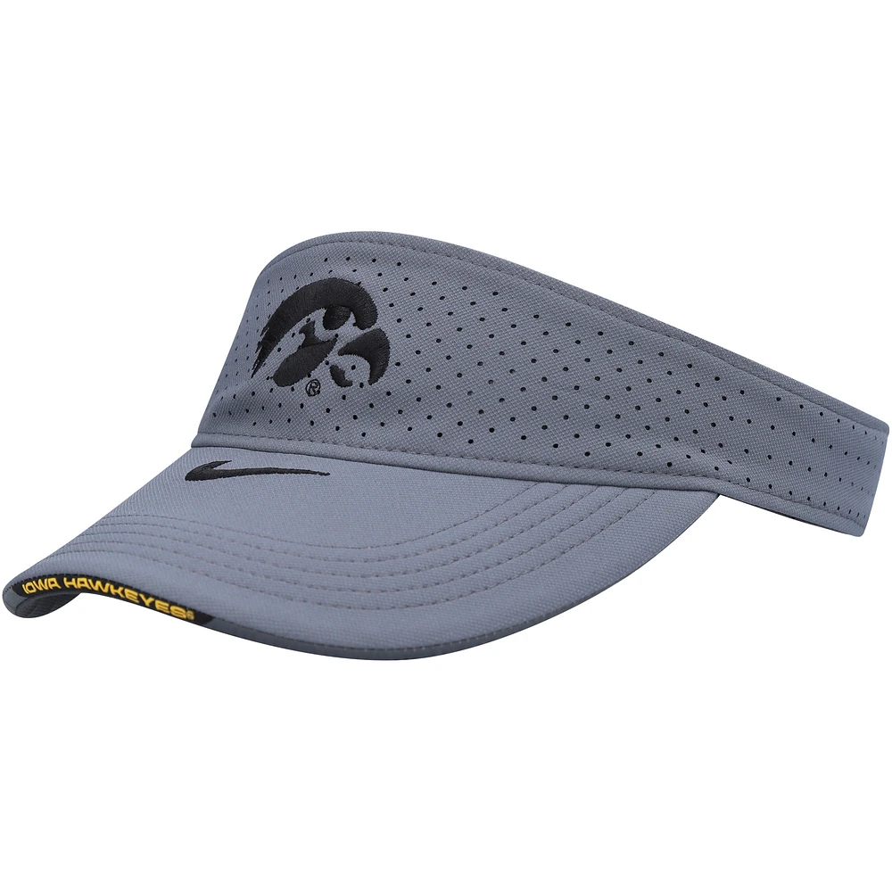 Men's Nike Gray Iowa Hawkeyes 2021 Sideline Performance Visor