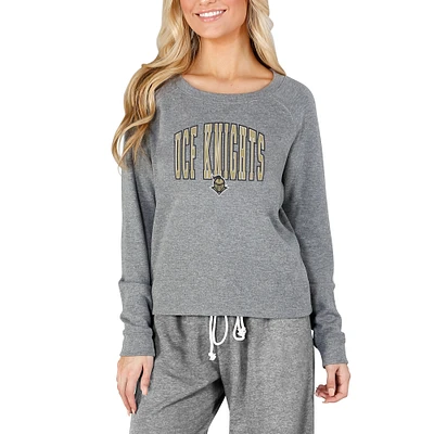 Women's Concepts Sport Gray UCF Knights Mainstream Terry Long Sleeve T-Shirt