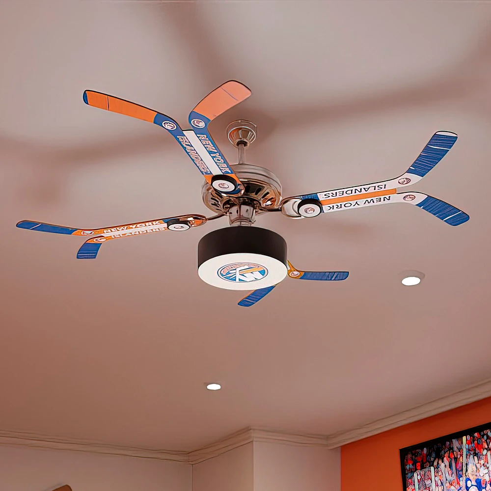 New York Islanders Mismatched Double Stick Ceiling Fan