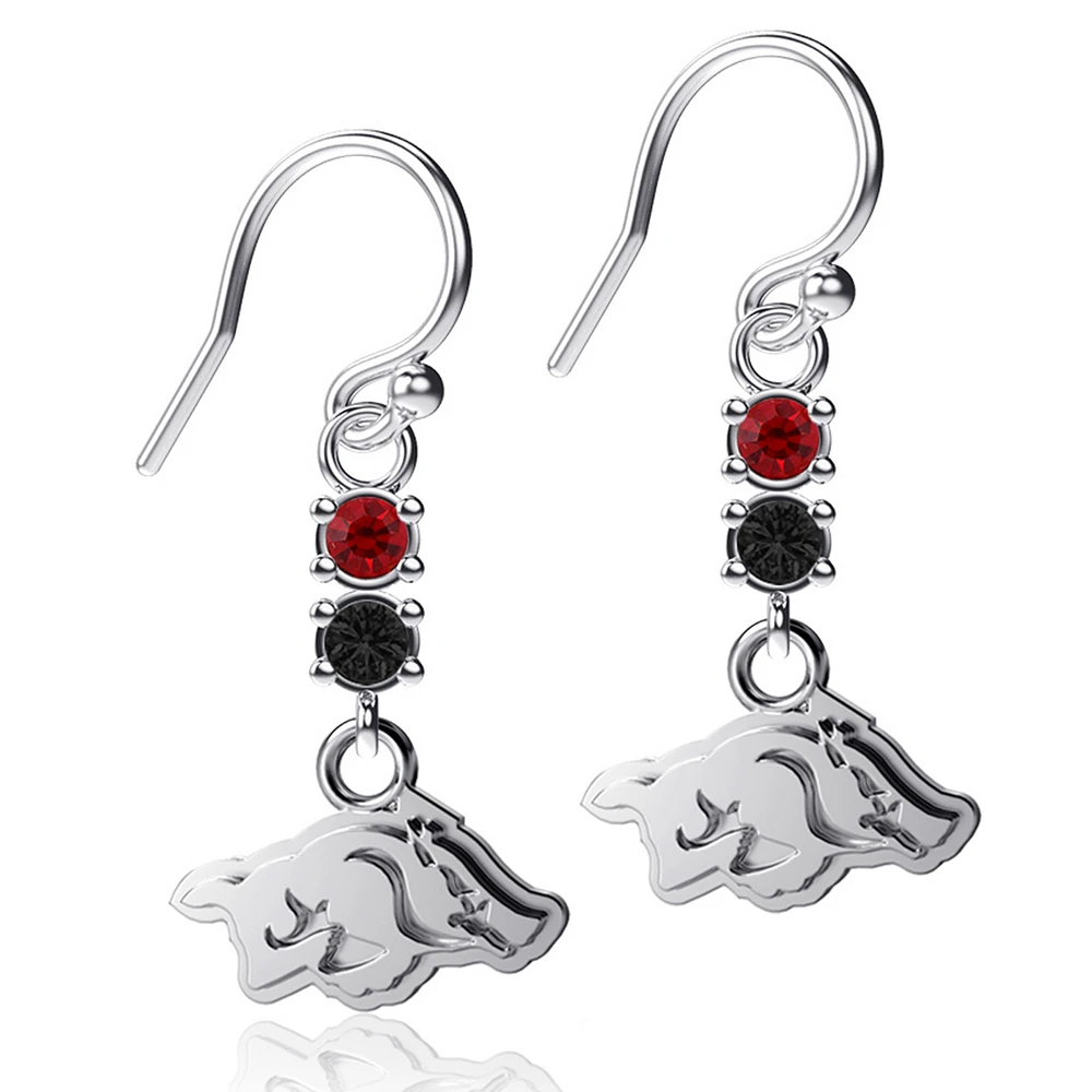 Dayna Designs Arkansas Razorbacks Dangle Crystal Earrings