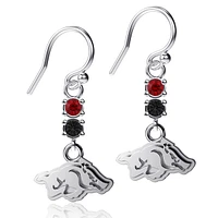 Dayna Designs Arkansas Razorbacks Dangle Crystal Earrings