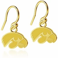 Dayna Designs Iowa Hawkeyes Gold-Plated Dangle Earrings