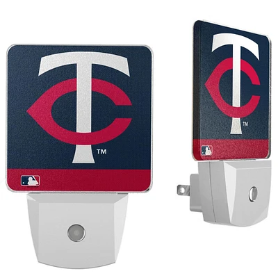 Minnesota Twins Alternate Logo Stripe Design Nightlight 2-Pack