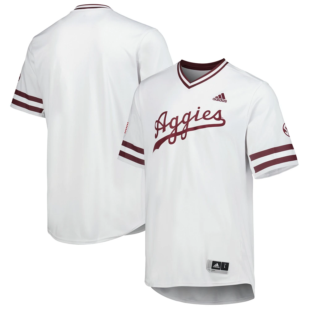 Men's adidas White Texas A&M Aggies Replica Baseball Jersey