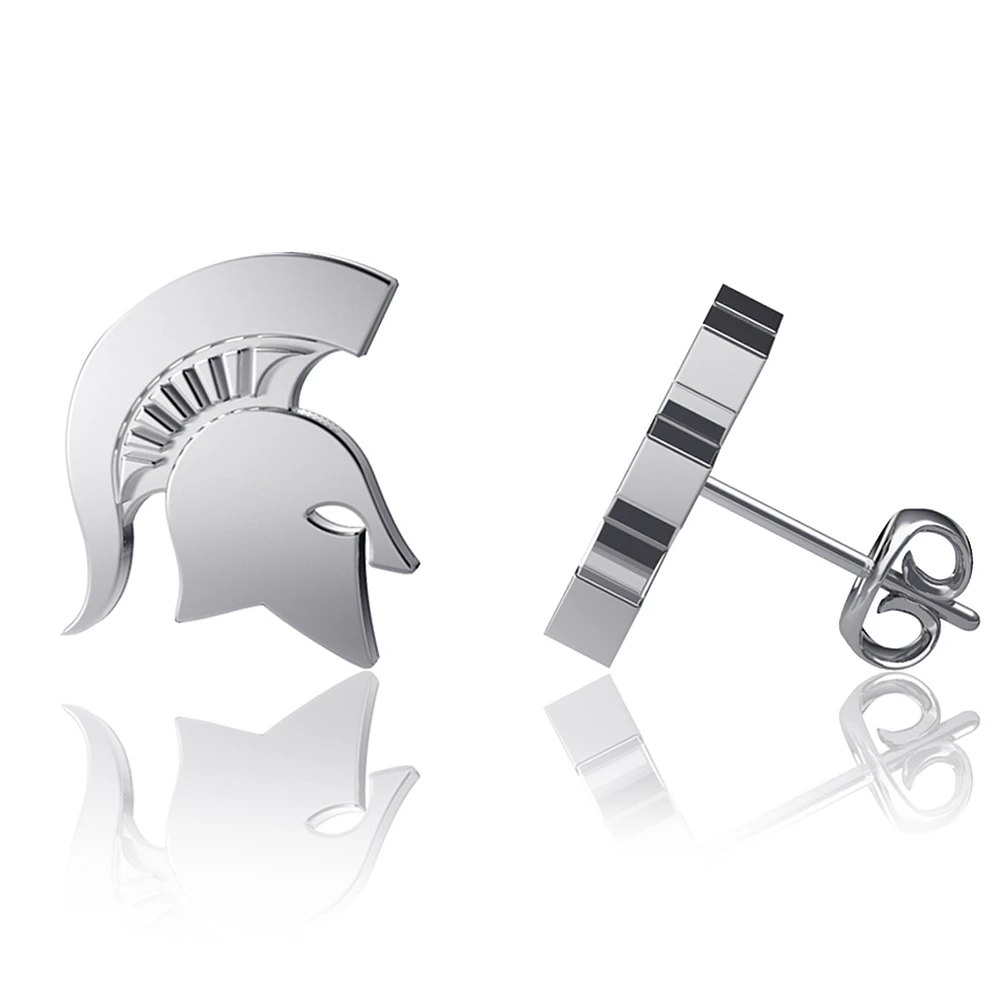 Dayna Designs Michigan State Spartans Silver Post Earrings