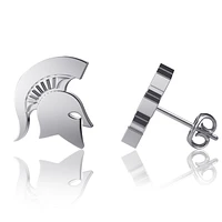 Dayna Designs Michigan State Spartans Silver Post Earrings