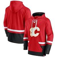 Men's Fanatics Red Calgary Flames First Battle Power Play Pullover Hoodie