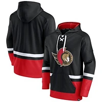 Men's Fanatics Black Ottawa Senators First Battle Power Play Pullover Hoodie