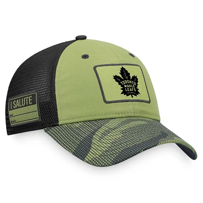 Men's Fanatics Camo/Black Toronto Maple Leafs Military Appreciation Snapback Hat