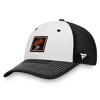 Men's Fanatics Black/White Anaheim Ducks Block Party Snapback Hat