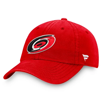 Men's Fanatics Red Carolina Hurricanes Core Primary Logo Adjustable Hat