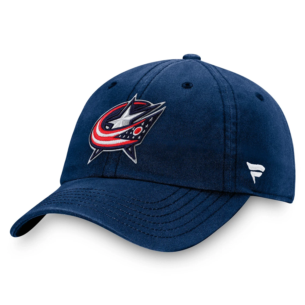 Men's Fanatics Navy Columbus Blue Jackets Core Primary Logo Adjustable Hat