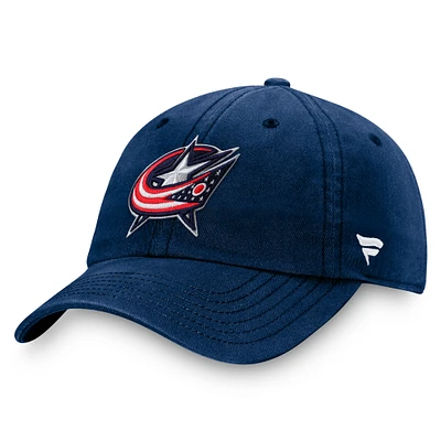 Men's Fanatics Navy Columbus Blue Jackets Core Primary Logo Adjustable Hat