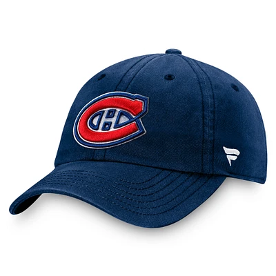 Men's Fanatics Navy Montreal Canadiens Core Primary Logo Adjustable Hat