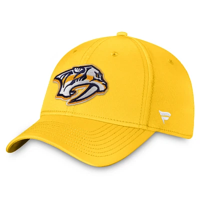 Men's Fanatics Gold Nashville Predators Core Primary Logo Flex Hat