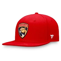 Men's Fanatics Red Florida Panthers Core Primary Logo Snapback Hat