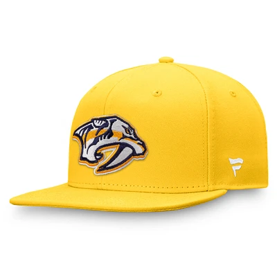 Men's Fanatics Gold Nashville Predators Core Primary Logo Snapback Hat