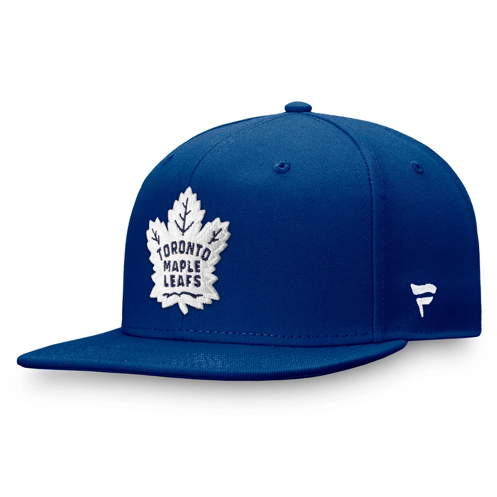 Men's Fanatics Blue Toronto Maple Leafs Core Primary Logo Snapback Hat