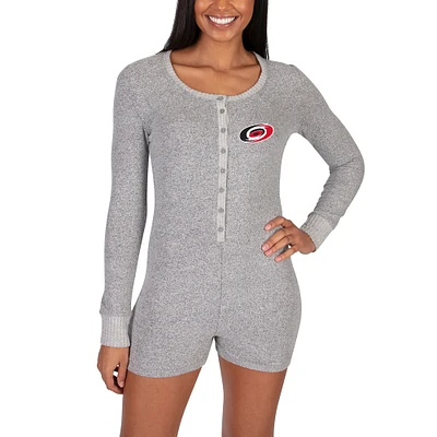 Women's Concepts Sport Gray Carolina Hurricanes Venture Sweater Romper