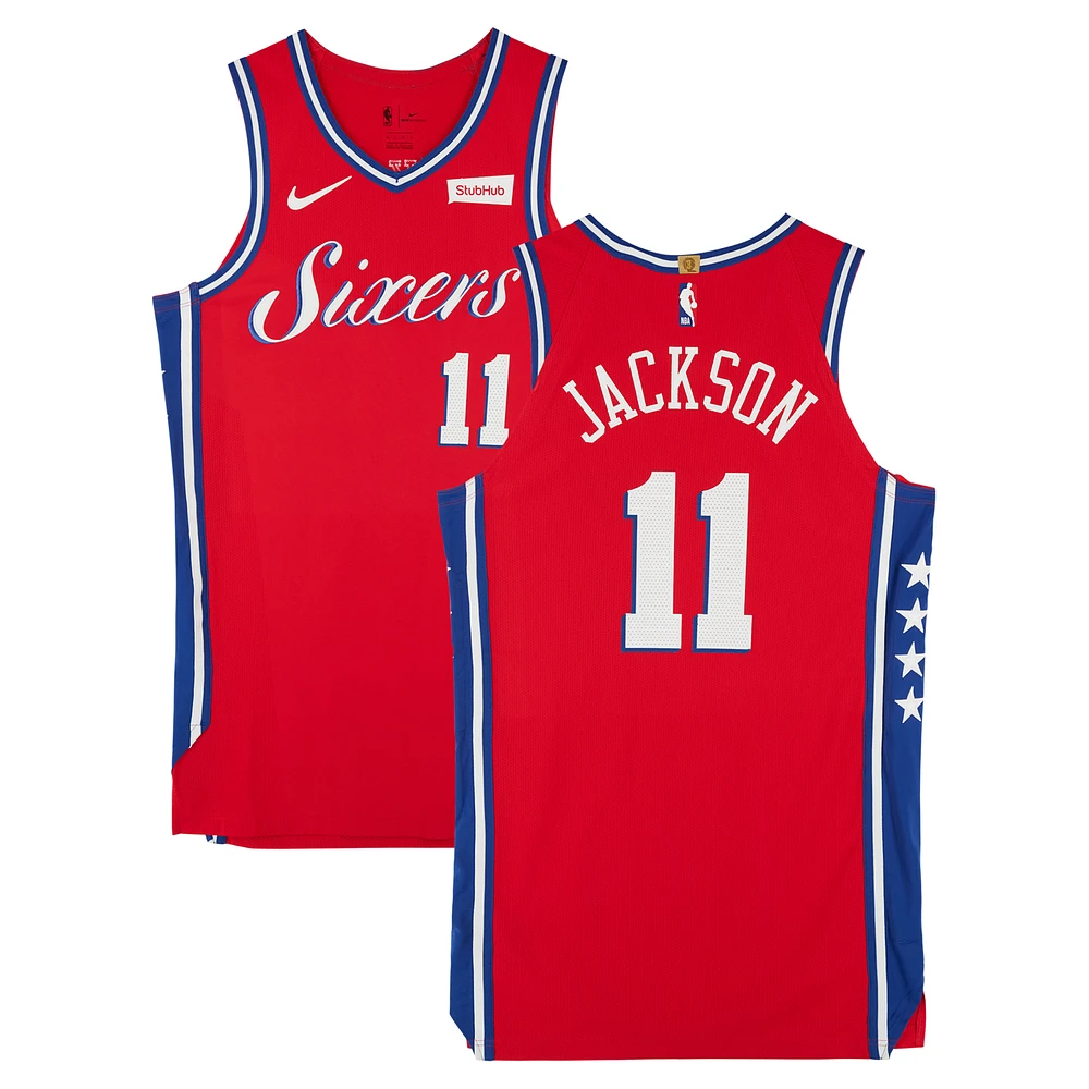 Demetrius Jackson Philadelphia 76ers Player-Issued #11 Red Jersey from the 2018-19 NBA Season - Size 46+4