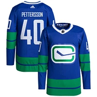 Men's adidas Elias Pettersson Blue Vancouver Canucks Alternate Primegreen Authentic Jersey