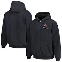 Men's Dunbrooke Charcoal Houston Texans Big & Tall Dakota Canvas Hoodie Full-Zip Jacket