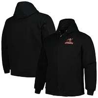 Men's Dunbrooke Black Tampa Bay Buccaneers Big & Tall Dakota Canvas Hoodie Full-Zip Jacket