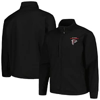 Men's Dunbrooke Black Atlanta Falcons Journey Workwear Tri-Blend Full-Zip Jacket